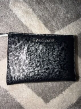 Michael Kors black & white pebbled leather jet set wallet